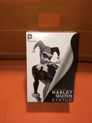 Bruce Timm Dc Comics Batman Black & White Harley Quinn Statue Mib 790/5200