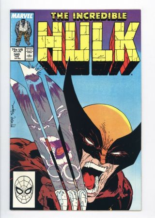 Incredible Hulk 340 Vol 1 Near Perfect Hulk Vs Wolverine