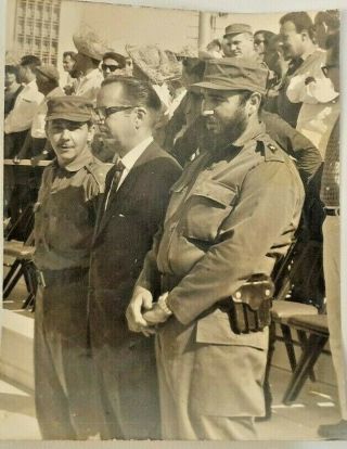 1960s Photo Cuba Cuban Fidel Castro & Raul Castro Revolution Square