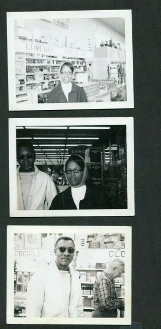 Vintage Polaroid Photos African American Man & In Store Land Camera Demo 989119