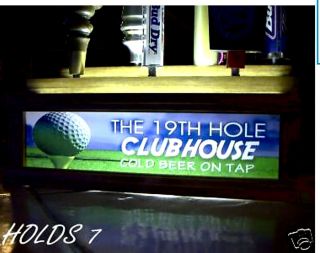 (remote Control) Led 7 Beer Tap Handle Display 19th Hole Golf Clubhouse