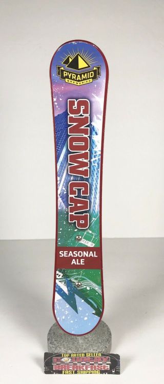 Pyramid Snow Cap Snowboard Ale Beer Tap Handle 12.  5” Tall -