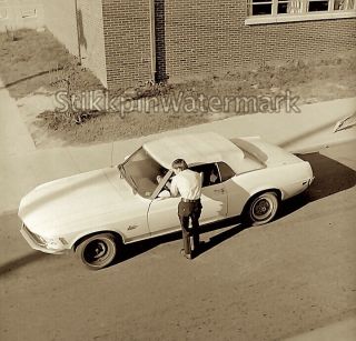 1970 Photo Negative Car Mustang Convertible Caps Off Ready To Race Tennessee