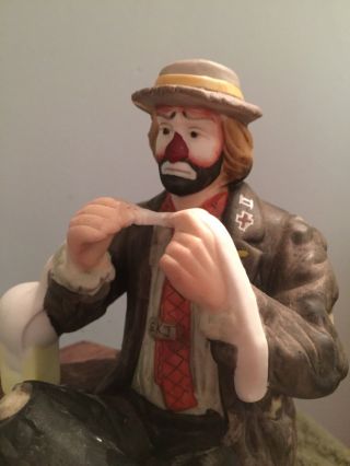 Emmett Kelly Jr Clown Figurine Stock Broker Flambro Figurine