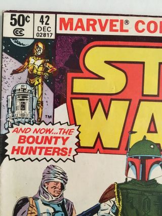 Star Wars 42 (Dec 1980,  Marvel) Boba Fett Bounty Hunters 3