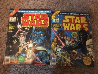 Star Wars 1977 - 78 Marvel Special Edition Oversize Comic Books Issues 1 & 2