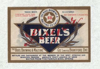 Beer Label - Canada - Bixel 