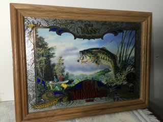 Old Milwaukee Beer Wildlife Series 2 Mirror The Bass - Large Mouth Bass
