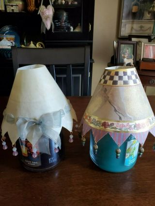 Mackenzie Childs Vintage Candle Shades W 6 Followers