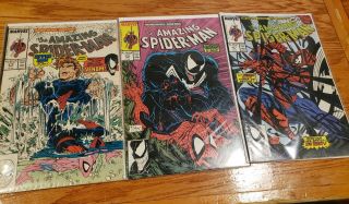 Spider - Man 315,  316,  & 317 Venom First Cover.  1989 - Todd Mcfarlane