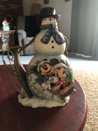 Jim Shore Disney Traditions A Sporting Good Time Snowman Figurine 4013969