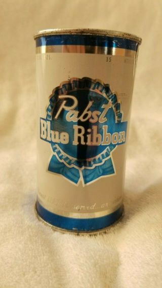 Pabst Blue Ribbon Beer Flat Top Steel Can Milwaukee 12 Oz 35.  5 Centiliters