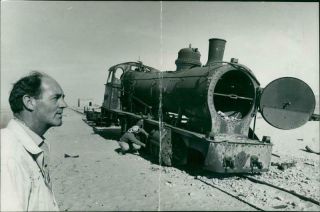 Vintage Photograph Of Desert Railway In Saudi Arabia