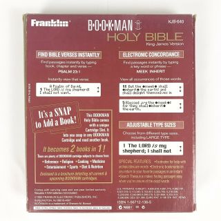 Franklin BOOKMAN Electronic King James Version Holy Bible & Complete Concordance 2