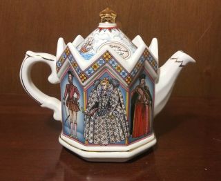 James Sadler England Elizabeth 1st Teapot W/ Box Vintage