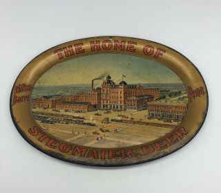 Stegmaier Beer - Tip Tray — With Brewery Scene.  Wilkes - Barre,  Pennsylvania - Pa