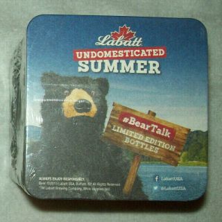 125 Labatt Blue Beer Undomesticated Summer Bear Talk Bar Coasters Full Sleeve