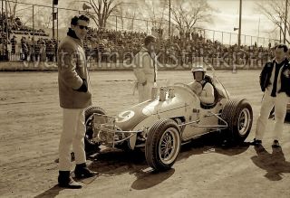 1960s Photo Negative Race Car Mario Andretti Racing Dirt Track Hall Of Fame Hof