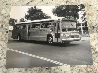Vtg 1950s 8x10 B&w Photo Rochester Ny Public Transit Bus 202 I - Park Station