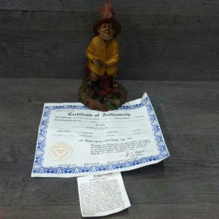 Tom Clark Gnome Elmo The Firefighter Figurine 1987 Asset 5022 With