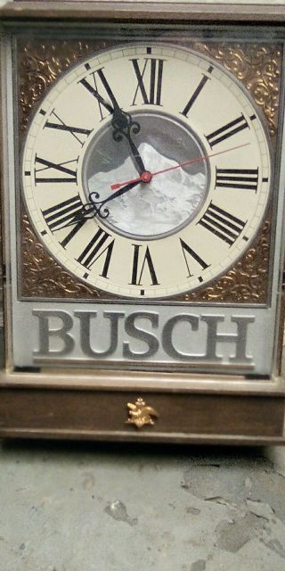 Busch Beer Light Up Clock Sign (old)