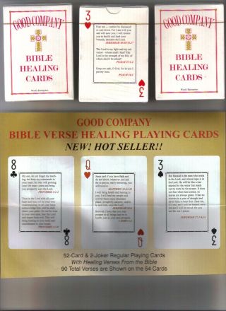 144 Decks Good Company Bible Verse Healing Playing Cards,  94 Verses On Card Deck