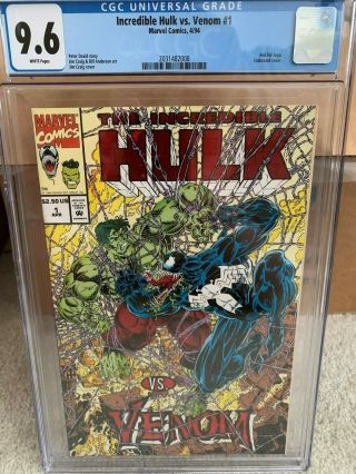Incredible Hulk Vs.  Venom 1 Cgc 9.  6 1994 White Pgs Red Foil Embossed Cover Htf