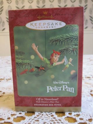 Hallmark Disney Keepsake Peter Pan Off To Neverland Ornament 2000 Mib