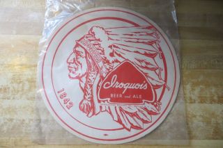 1955 Iroquois Beer And Ale Since 1842 Double Sided Cardboard Advertising Sign