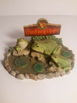 1995 Budweiser Bud - Weis - Er Frogs Figurine 1st In Series No Box Shelf Decoration