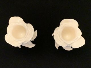 Pair Lenox Rose Candlestick Taper Candle Holder Floral Gallery 3
