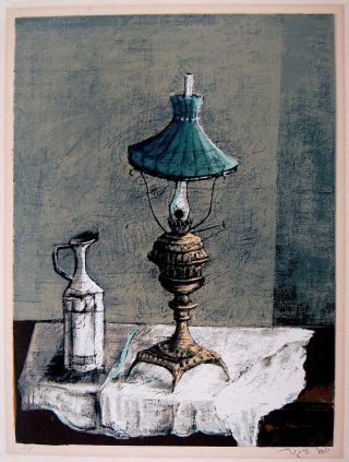 1960 Hand Signed Ltd Art Lithograph Jewish Painter Yosl Bergner Judaica