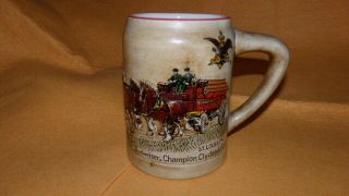 1980 Budweiser Holiday Stein Clydesdales Beer Mug Ceramarte First In Series