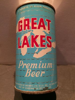 Great Lakes Flat Top Beer Can.  Drewrys Brg.  Co.  South Bend In.  All.