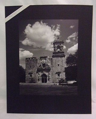 16x20 B&w Print Photograph San Antonio Church Landscape Signed