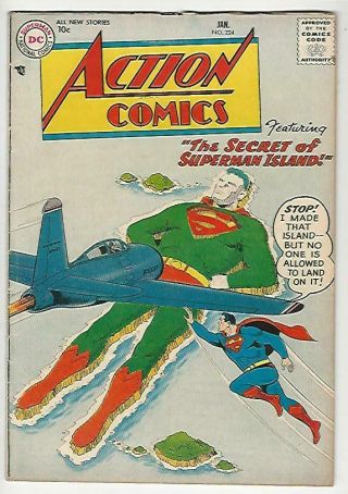 Dc Comic’s Action Comics 224 – 1957 Superman Golden Gorilla
