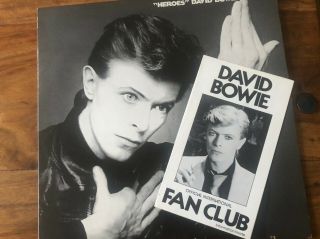 David Bowie Heroes Usa Lp,  Fan Club Flyer,  Inner - Ex