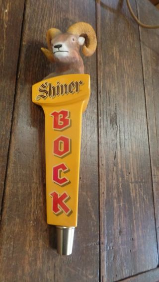 - Shiner Bock Ram Beer Tap Handle