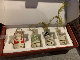 Lenox Mini Sleigh Bells Ornaments Set Of 4