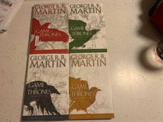 A Game Of Thrones (hardcover) Graphic Novel - Complete Set Books 1,  2,  3,  And 4.