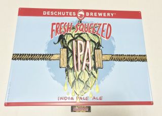 Deschutes Brewery Fresh Squeezed Ipa Logo Metal Beer Sign 24x18” -