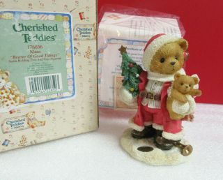 Cherished Teddies Bearer Of Good Tidings Santa Klaus Figurine
