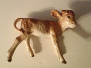 1960 Goebel Cow Nativity Figurine W Germany 4 1/2 " X 6 " Rare