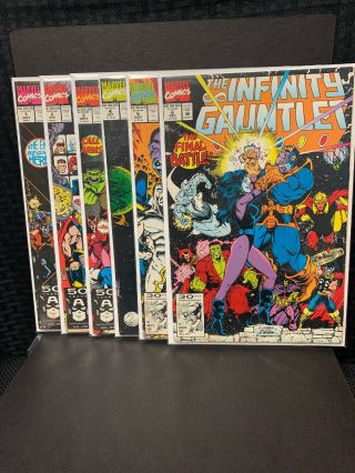 1991 The Infinity Gauntlet All Keys Issues 1,  2,  3,  4,  5,  6 Thanos Etc