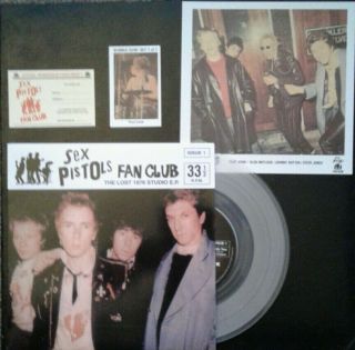 Sex Pistols Fan Club (issue 1) 7 " Clear Vinyl Lost 1976 Studio Ep With Inserts