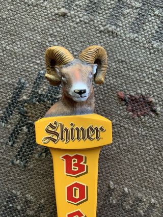 Shiner Bock Ram Head Texas Goat 11 " Draft Beer Keg Tap Handle