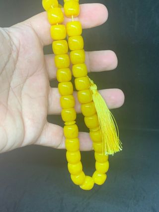Natural Amber Misbaha Tasbih Prayer Beads Bakalite Muslim Prayer 2