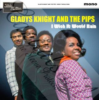 60s Mod Soul Motown Gladys Knight & The Pips I Wish It Would Rain Picture Sleeve