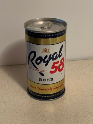 Royal 58 Beer Zip Top,  Vintage Beer Can,  Duluth,  Minn