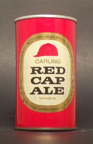 2nd Price Drop Carling Red Cap The Straight Ale Tab Top Beer Can - Canada